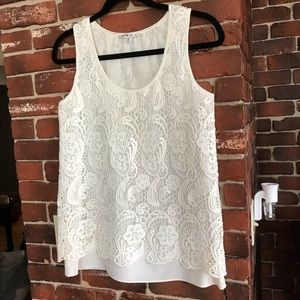 Cabi Bobbin lace cami size XS